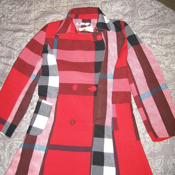 NEW size M/L 6-8 Plaid pattern by "Beauty Dress" brand - Picture 9 of 13
